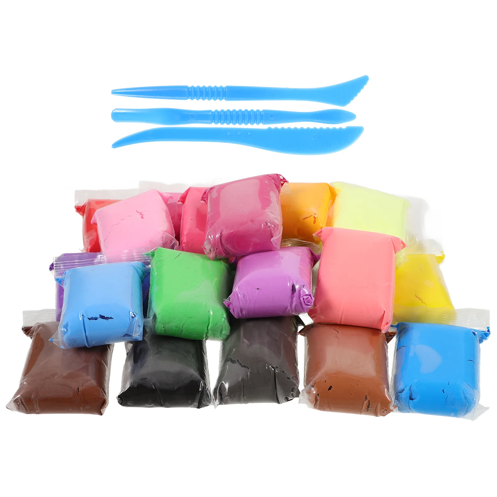 24 Bags Air Dry Clay Kit for DIY Tool Colorful Polymer Accessories Modeling Surprises Friends Birthdays Craft Child