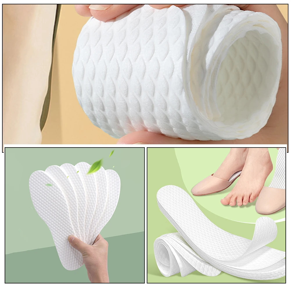 

3 Pairs Basketball Sports Blue Sweat Absorption Shock Absorption Breathable Shoe Inserts Reusable Foot Sole Pads For Men Women