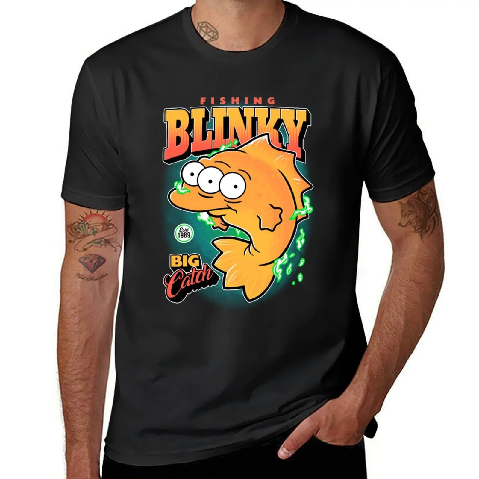 

Fishing Blinky T-Shirt aesthetic clothes new edition anime shirt baggy shirts mens clothing