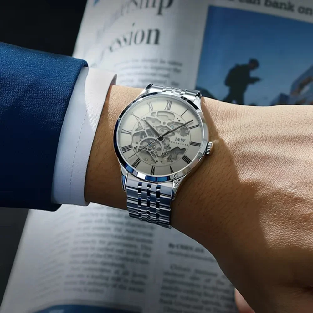 IW Carnival Mechaniczny Prosty Biznesowy Styl Automatyczny Mechanizm Luksusowe Marki Zegarki Męskie Akcesoria Męskie Wodoodporny Zegarek