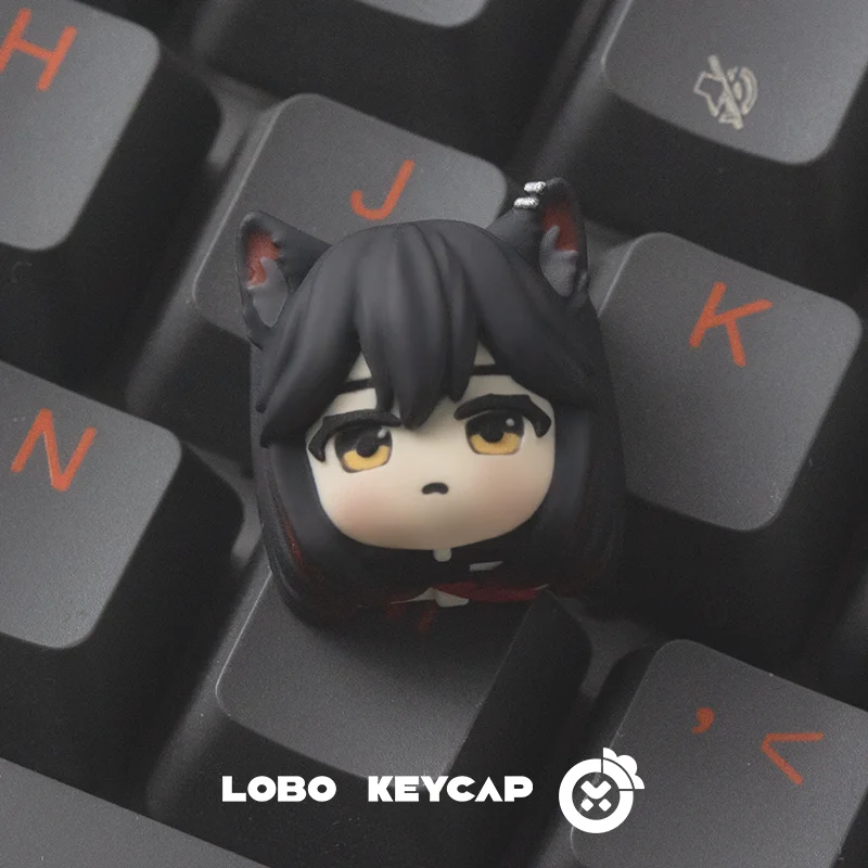 Lapland Arknights Keycaps Texastheomertosa Gaming Peripherals Cartoon Resin Cross Mechanical Keyboard Accessories Single Keycaps