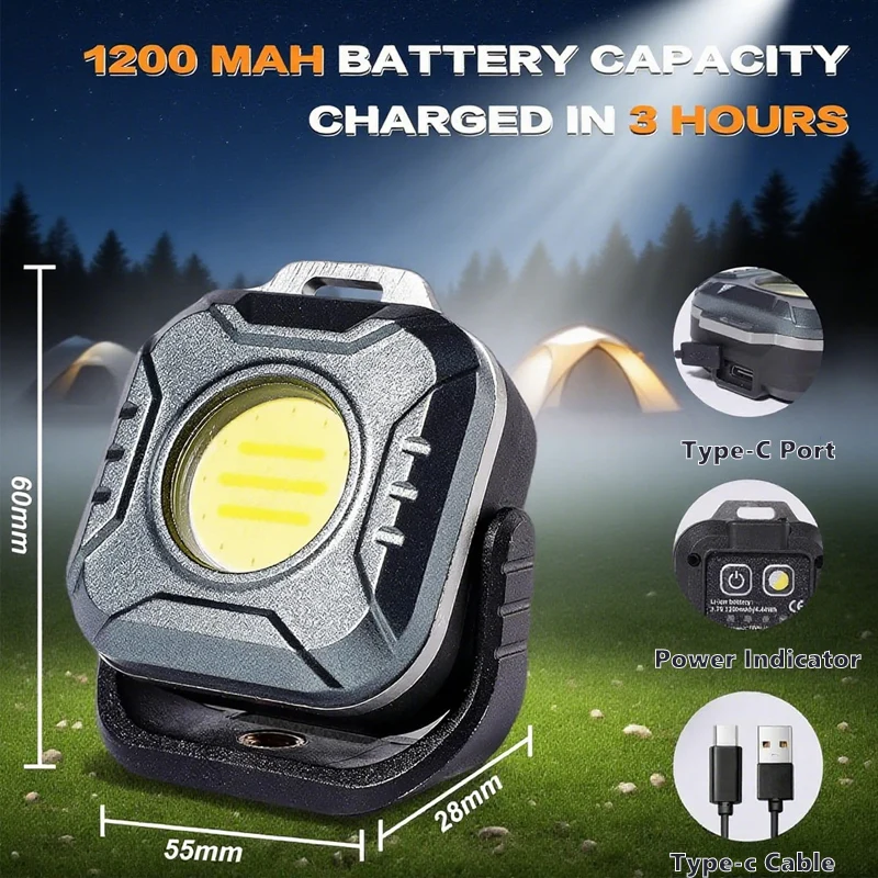 LiitoKala LF-986 Rechargeable Mini Portable Magnetic Work Light Strong Light Super Bright Small Portable Lighting