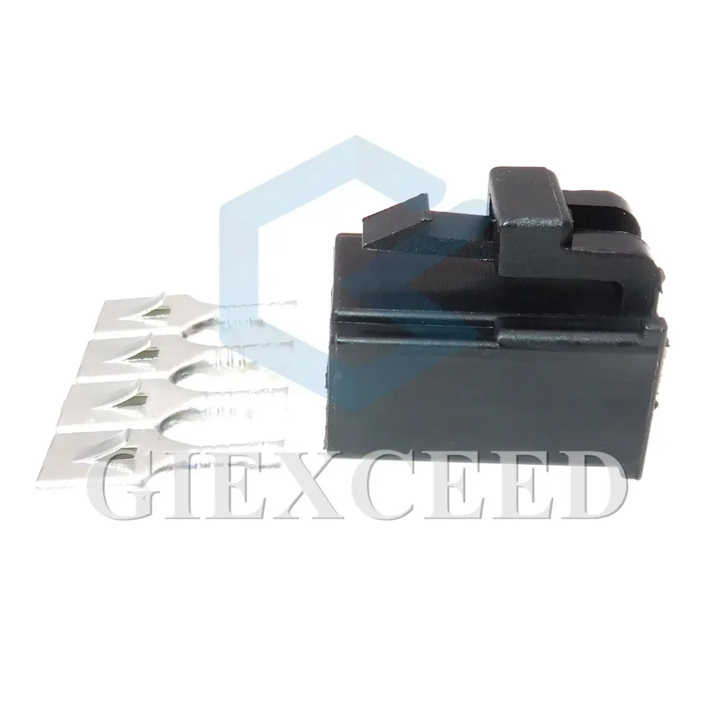 2 Sets 4 Pin Car Large Power Cable Harness Socket 7123-2446 Electrical Connector 6.3 Series Auto AC Assembly High Current Plug
