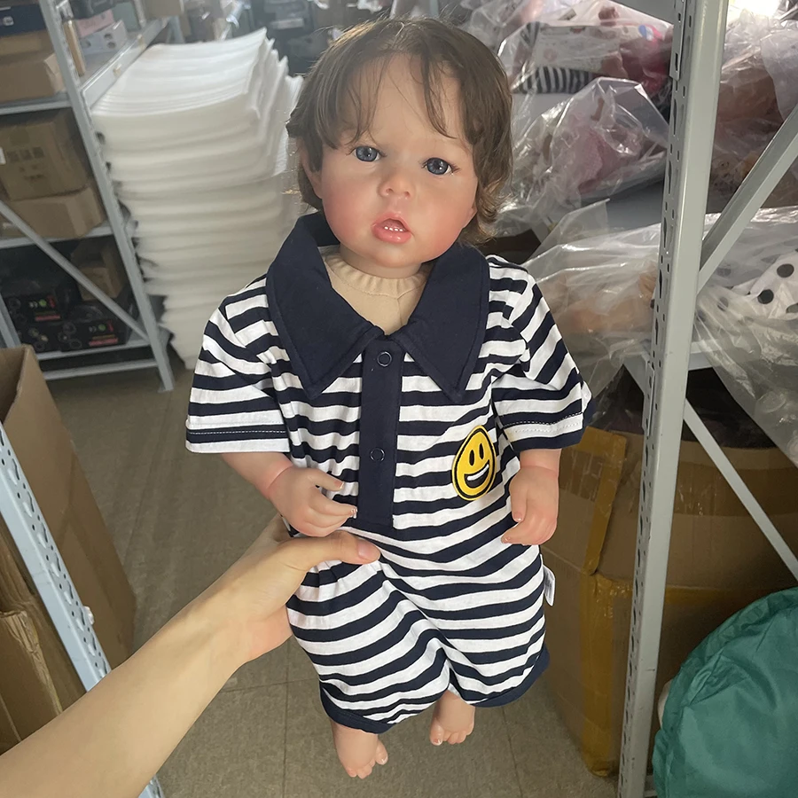 55CM Bebe Doll Reborn Baby Liam Boy Soft Bodied Silicone Doll  Newborn Size High Quality Collectible Art Doll with Accessories