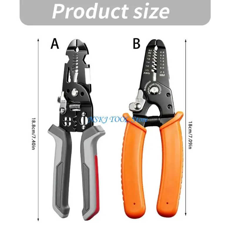 L8RC Multifunctional Electrician Pliers For Wire Splitting Stripping Cutter For Electricians Pliers Terminal Hand Tool