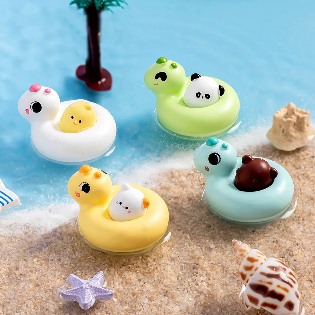 

6Pcs Micro Landscape Animal Sculptures Resin Craft Set for Fairy Beach Garden Potted Plant Decor Office Desk Bookshelf DIY