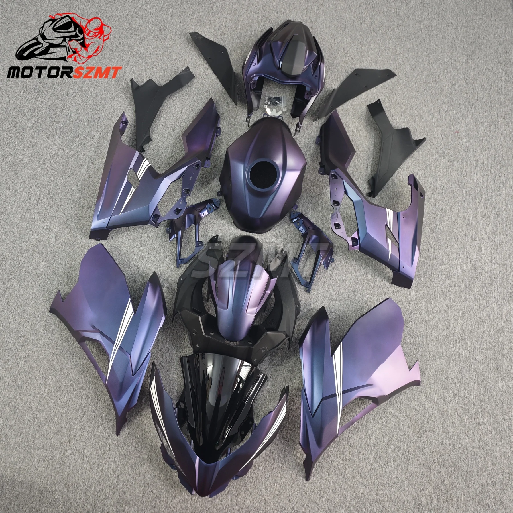 Motorcycle Fairing kit for KAWASAKI ZX400 18 19 2021 22 23 year EX400 ZX400 2018 2019 2020 2021 2022 2023 Fairing Bright black