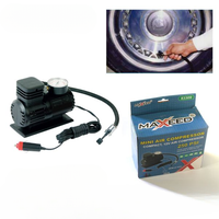 Portable Mini Air Compressor, 12V Electric Tire Inflator Pump, 300 PSI Pressure Gauge, for Car, Bike, Motorcycle, and More