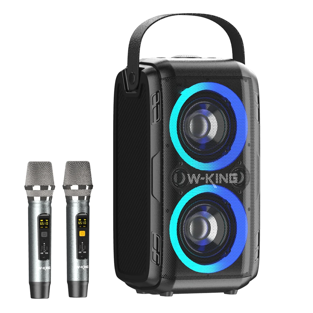 

Party Boombox W-King T9II Speaker With Microphone Sound Audio Portable Karaoke Speakers BT Wireless Waterproof Equipment