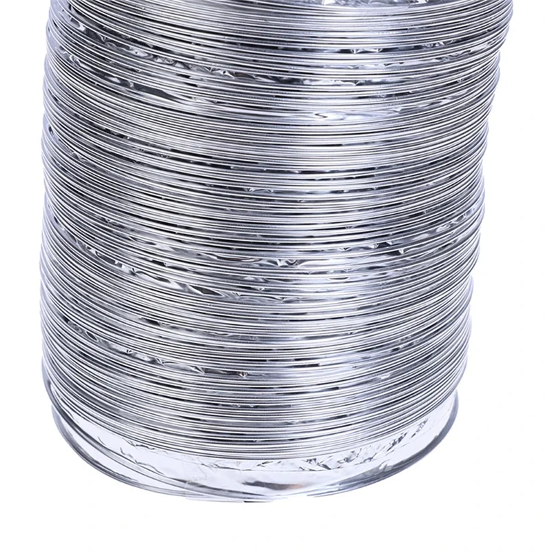 AB46-New 4 Inch 100Mm Ventilation Pipe PVC Aluminum Tube Air Ventilation Pipe Hose Flexible Exhaust Duct 1.5M Air System Vent