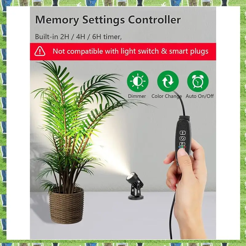 

FTS Spot Lights Indoor Up Lights Indoor With Timer, 3W Floor Spotlight Indoor Uplighting, 3000K/4000K/5000K Light US Plug