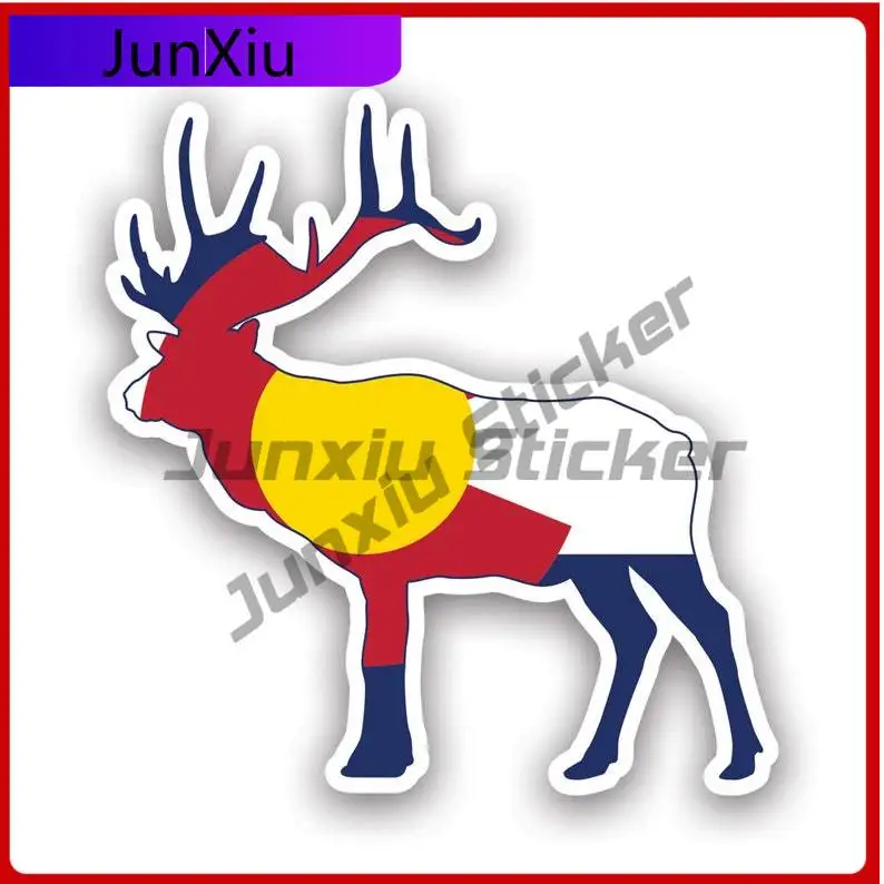 

Colorado Deer Shaped Flag Sticker Uv Protected V2 Co Stag Hunter Hunting Archery Antlers Outdoors Explore Car Sticker Vinyl