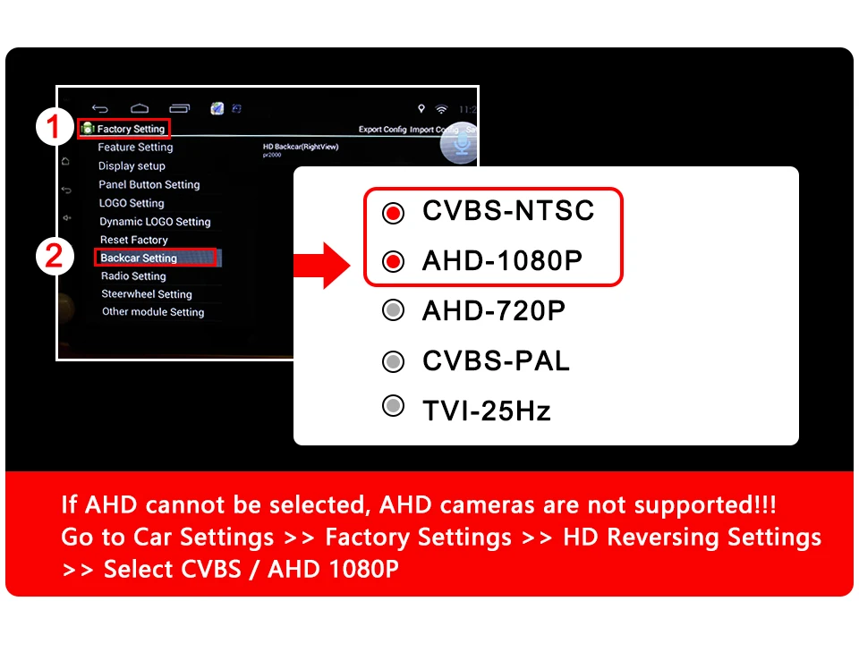 SMARTOUR Auto Rückansicht Kamera 1080 P Nachtsicht Rückfahr Auto Parkplatz Monitor CCD Wasserdicht 170 Grad HD Video Fish Eye objektiv – Detail 8