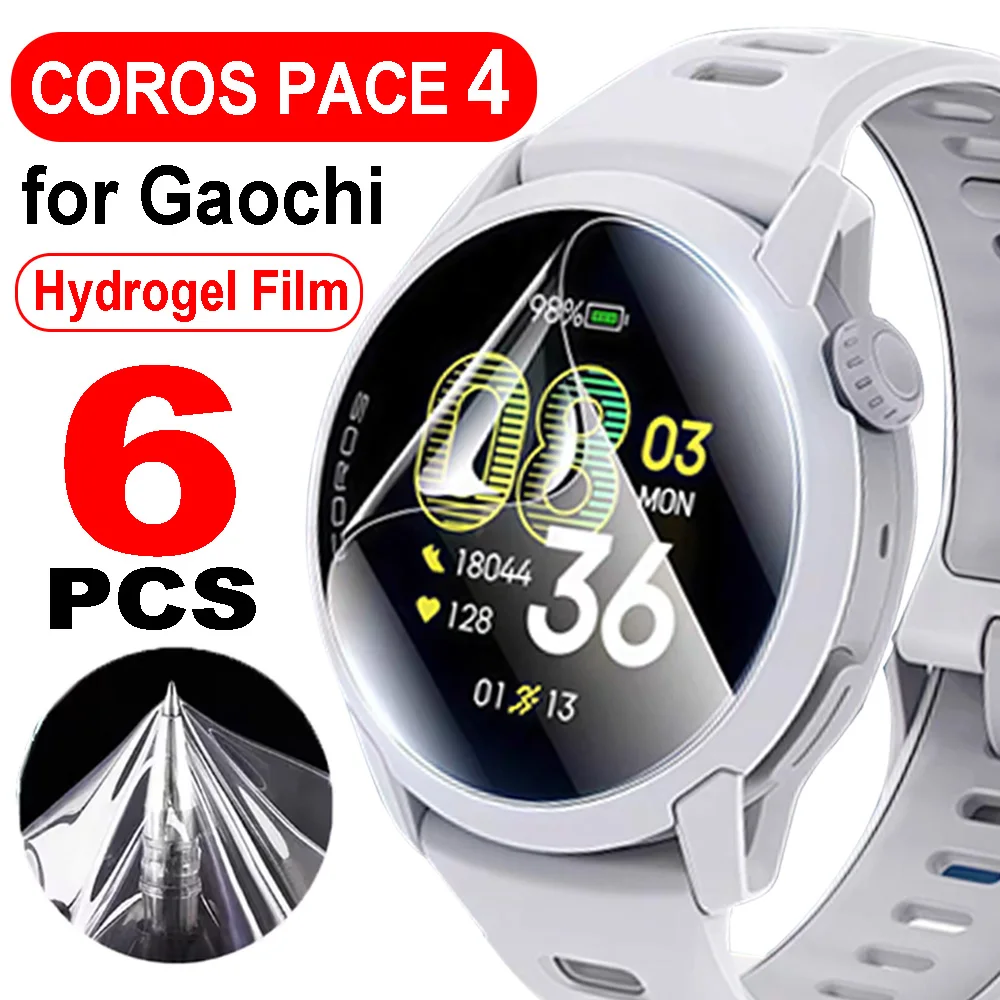 

1-6pcs Hydrogel Film for Gaochi Coros PACE 4 Anti-scratch Screen Protectors for Coros Pace 4 Full Cover Protective Soft Films