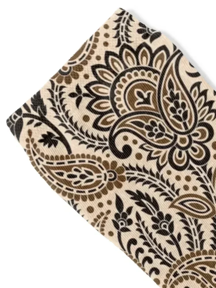 Brown Paisley Socks hiphop short Sports gifts Women Socks Men's