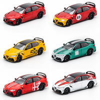 DCT 1/64 Alfa Romeo Giulia GTAm Model Sports Car Vintage Cars Diecast Vehicle Collection Toy for Adults