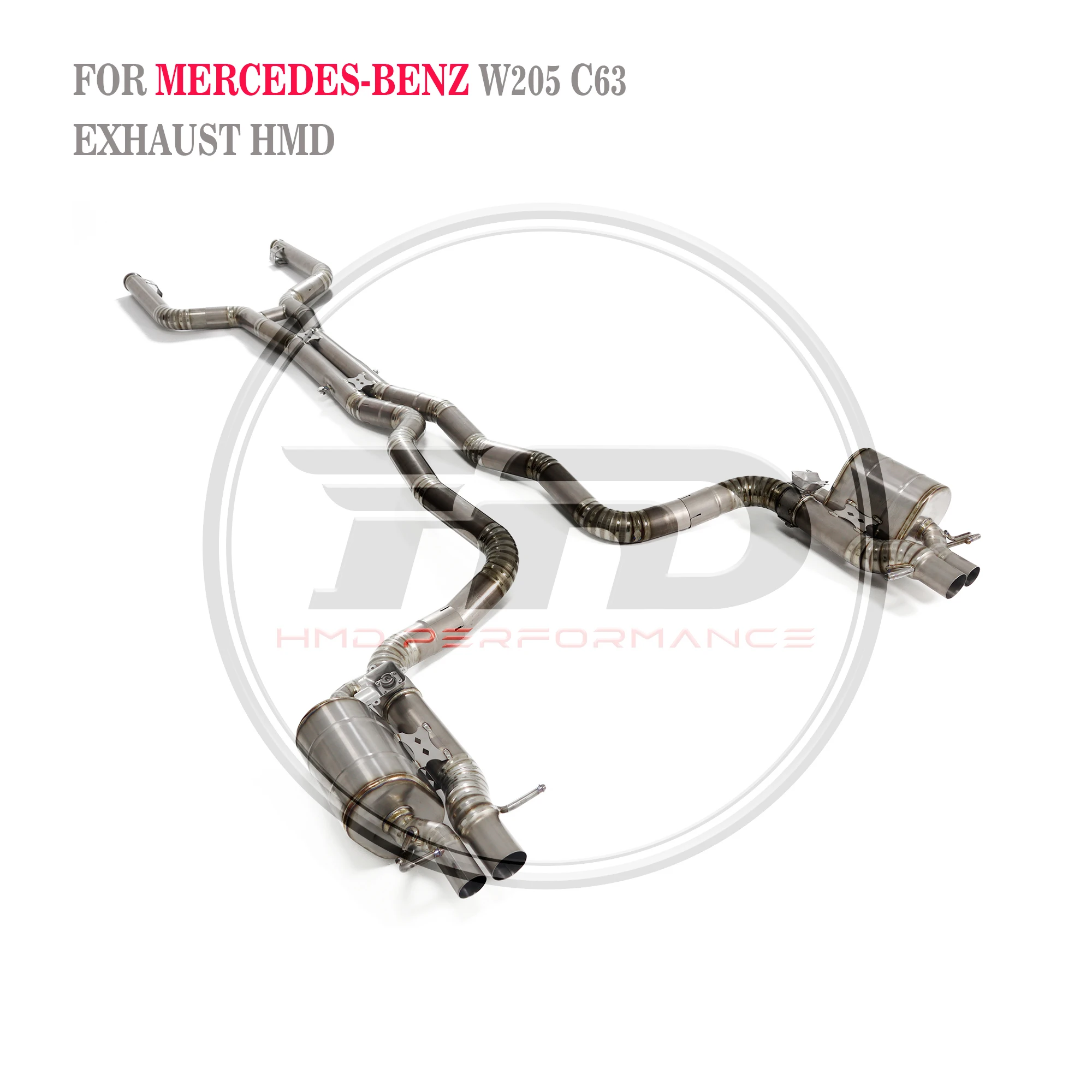 

HMD Primary color titanium exhaust system Catback is suitable for Mercedes-Benz W205C63 2015+ 6.2L modified electronics