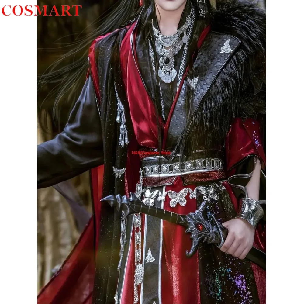 

Hua Cheng Cosplay Costume TGCF Ghost King Clothings Heaven Officials Blessing Halloween Outfits Anime Tian Guan Ci Fu Hanfu