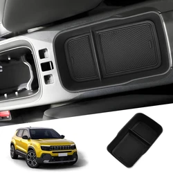 1 Piece Centre Console Organiser Armrest Storage Box Tray Interior Accessories ABS For Jeep Avenger EV 2023 2024 Glove Box