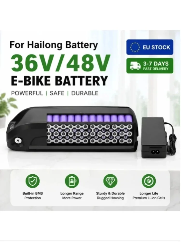 EU-Lagerbestand 36V 48V 40Ah E-Bike Lithium-Akku 30A BMS für 350W 500W 750W 1000W Motor Schnelle Lieferung Ladegerät Inklusive