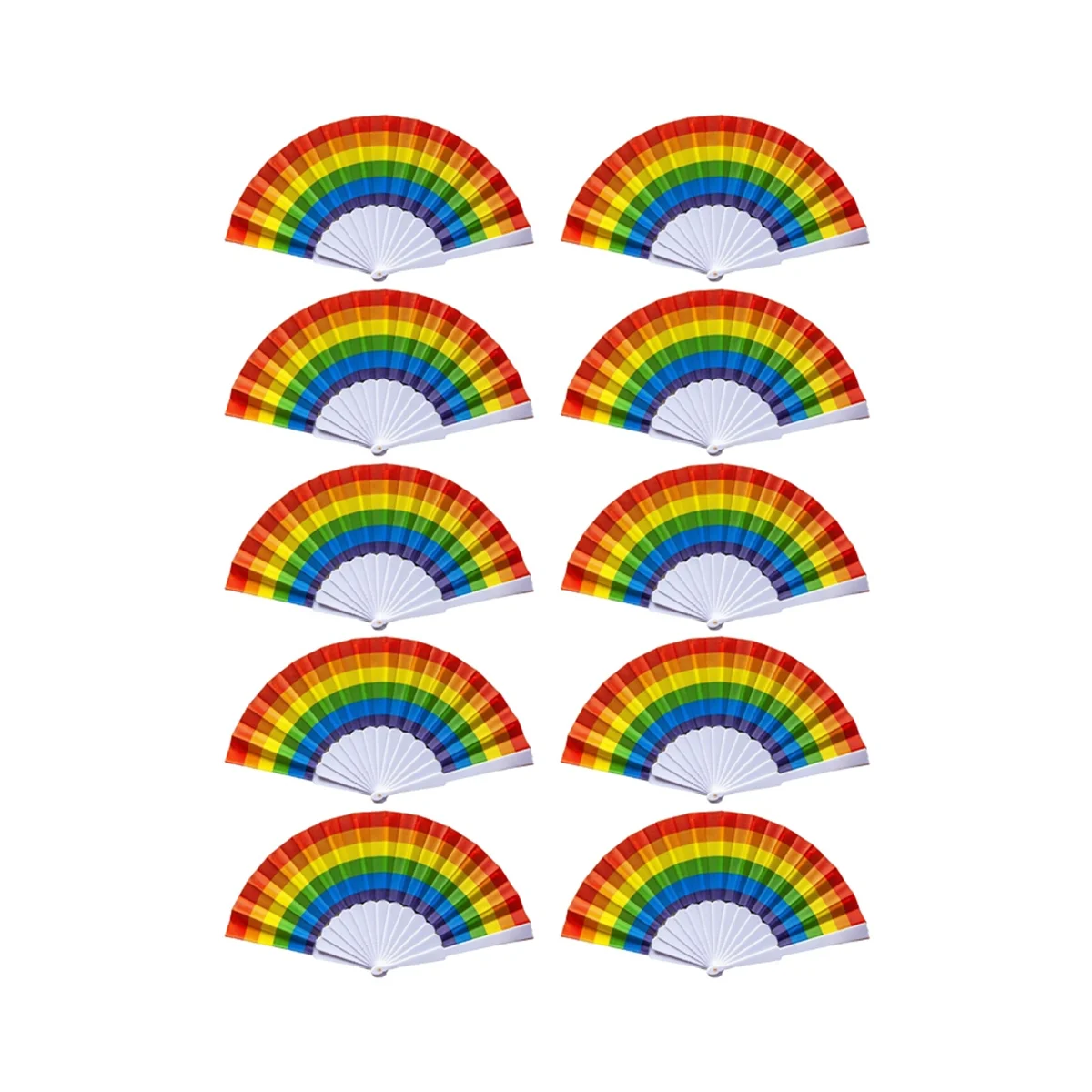 Rainbow Fan Pride Folding HandHeld Fans Gay Pride Accessories Rainbow Accessories Decorations Pride Month