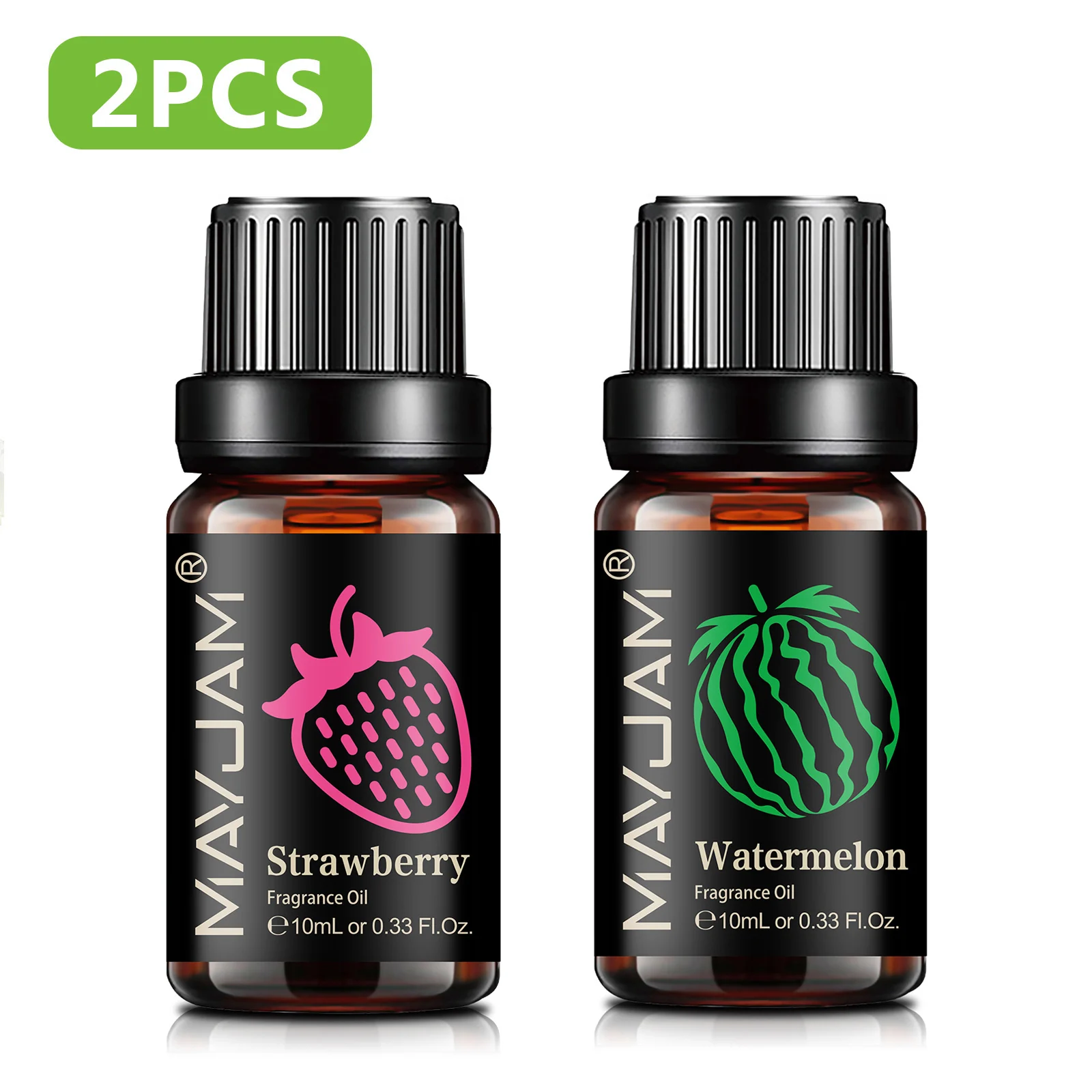 2PCS Fruit Essential Oils For Humidifier Diffuser Strawberry Watermelon Sweet Orange Pear Kiwifruit Scent Making Perfume Candle