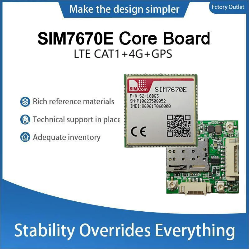 SIMCOM SIM7670E SIM7670G Mini Core Board 4G LTE CAT1 Module Breakout Kit SIM7670E Europe/Middle East/Africa SIM7670G Global band