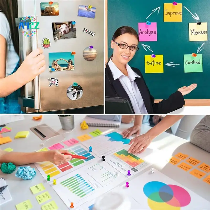 

A42Z-80PCS Strong Fridge Magnets, Colorful Push Pin Magnets White Board Magnets Refrigerator Magnet, Small Magnets (8 Colors)