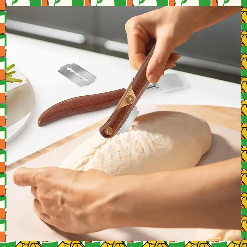 

Professional Tool 2Pcs Bread Lame Tool Knife Sourdough Scoring Tool With 10 Pcs Replaceable Blades Wooden Handle Lame Slashing T