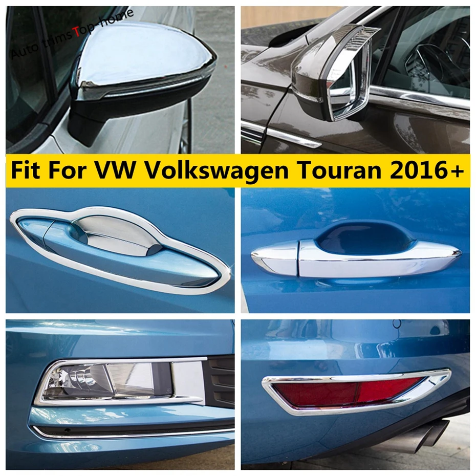 

Rearview Mirror Rain Eyebrow Front Rear Fog Light Lamp Handle Bowl Cover Trim Accessories For VW Volkswagen Touran 2016 - 2021