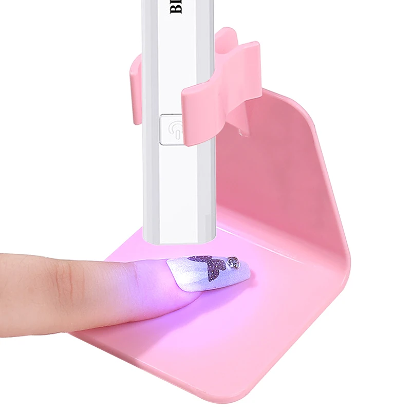 Máquina secadora portátil Nail Art Suporte da lâmpada LED Mini Therapy Lamp Tool Manicure DIY Light, Handheld Holder, Nail Tool, 1Pc