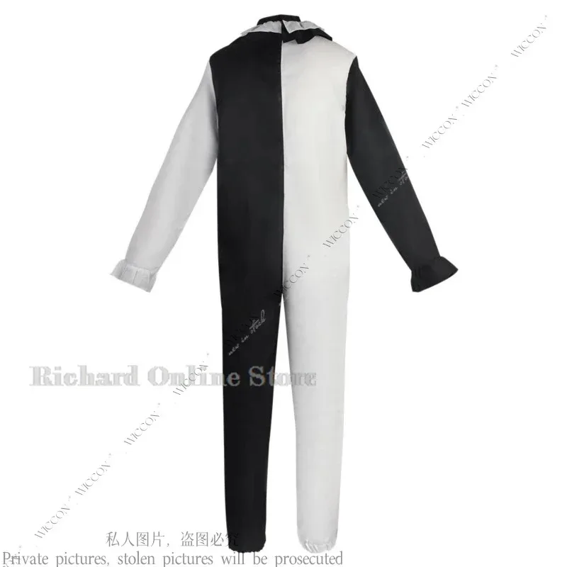 

Clown Cosplay Costume Art The Clown Jumpsuit Halloween Costumes for Men Women Art Black White Joker Role Play Party Gift Dress