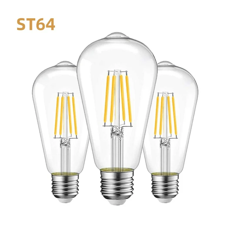 2W 4W 6W 8W 12W LED Lamp E27 ST64 E27 Bombillas 220V LED Filament Bulb Edison Chandelier Lights Home Lighting 360 Degrees