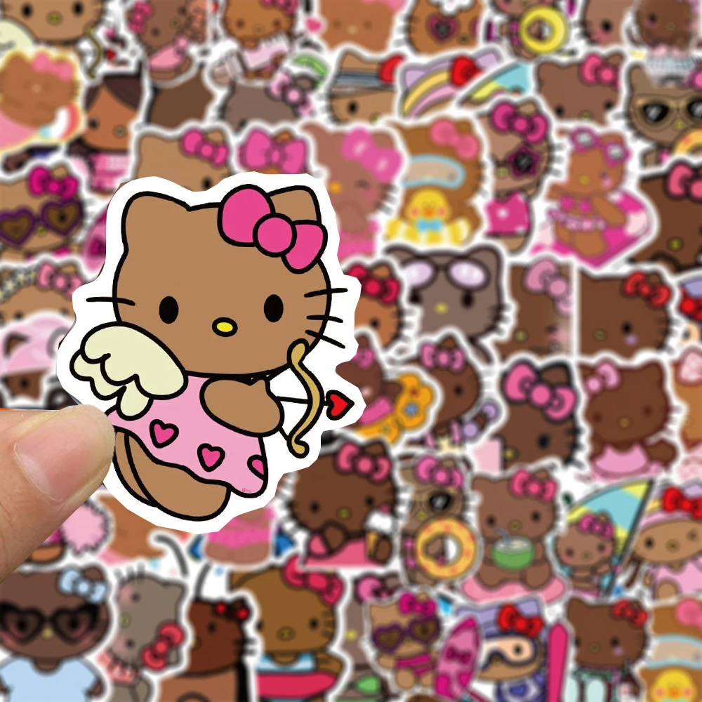 10/30/66pcs Kawaii Hello Kitty Stickers for Kids Girls DIY Laptop Phone Diary Cute Cartoon Sanrio Decoration Sticker Wholesale