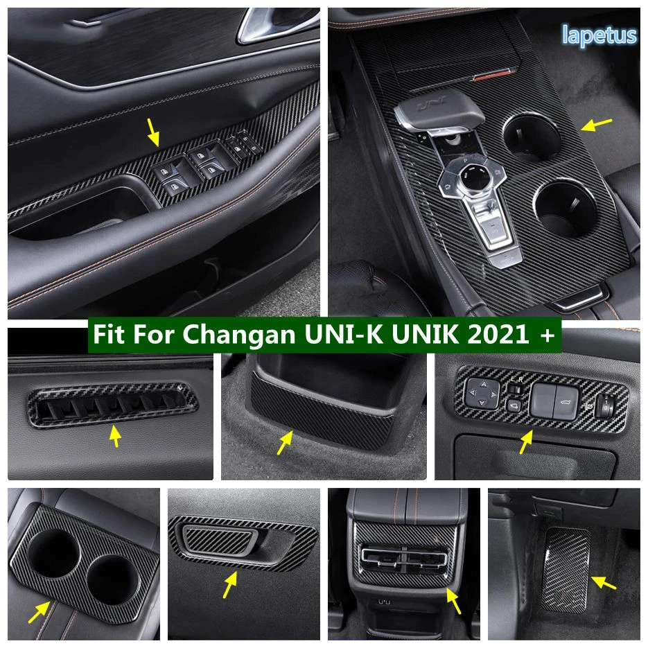 

Head Light Switch Water Cup Holder Gear Shift Decoration Panel Cover Trim Fit For Changan UNI-K UNIK 2021 - 2024 Car Accessories