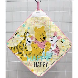 Disney Cartoon Cotton Towels for Kids Action Figures Toys Winnie The Pooh Mermaids Princess Hand Absorbent Towel Girls Boys Gift