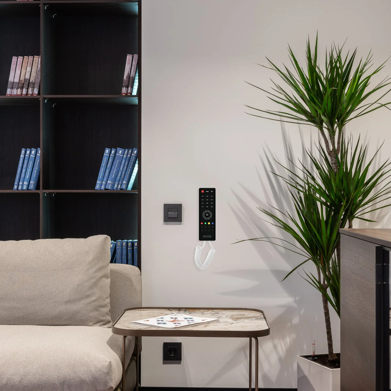 

Remote Control Tether Plastic Retractable Anti-Lost Security Cable Durable Holder for Remote Home Office Hotel