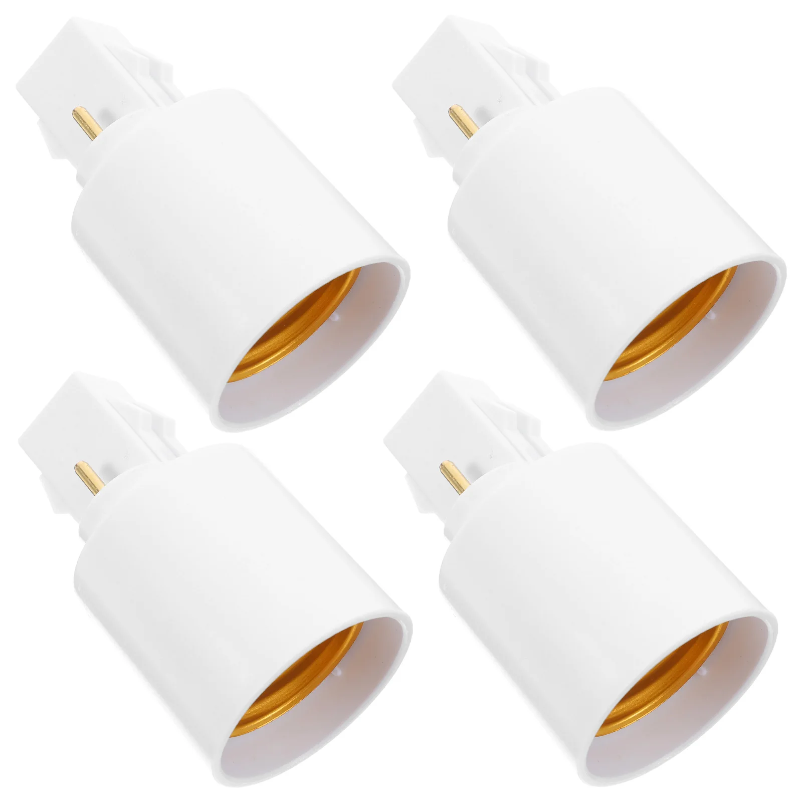 

4 Pcs Lamp Adapter 2 Pin Bulb Base Converter Light Socket Holder Screw Fitting Fixture