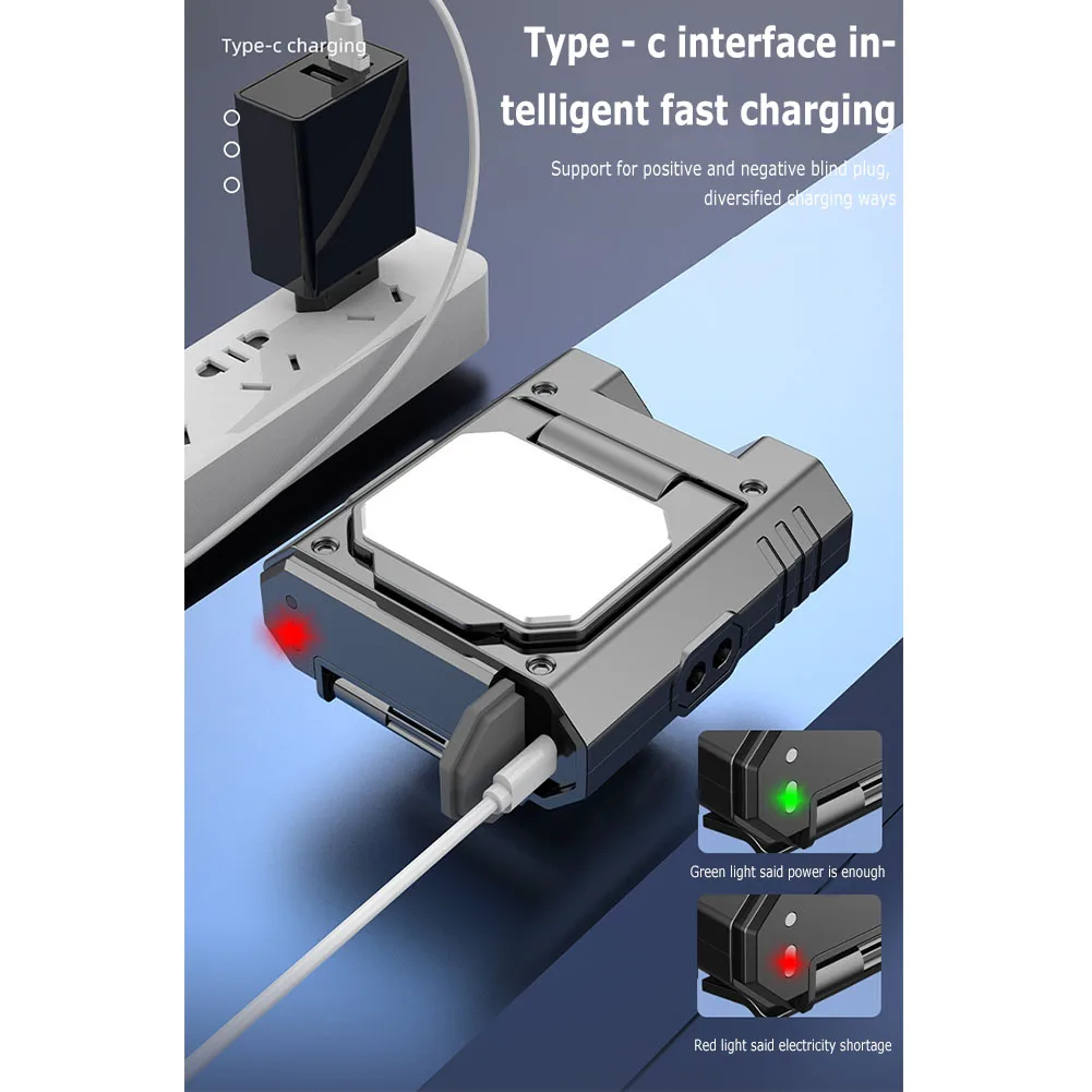 LED Sensor Headlight Cap Clip Light USB Rechargeable Headlamp Fishing Head Flashlight Hat Lamp Running Outdoor Emergency Light