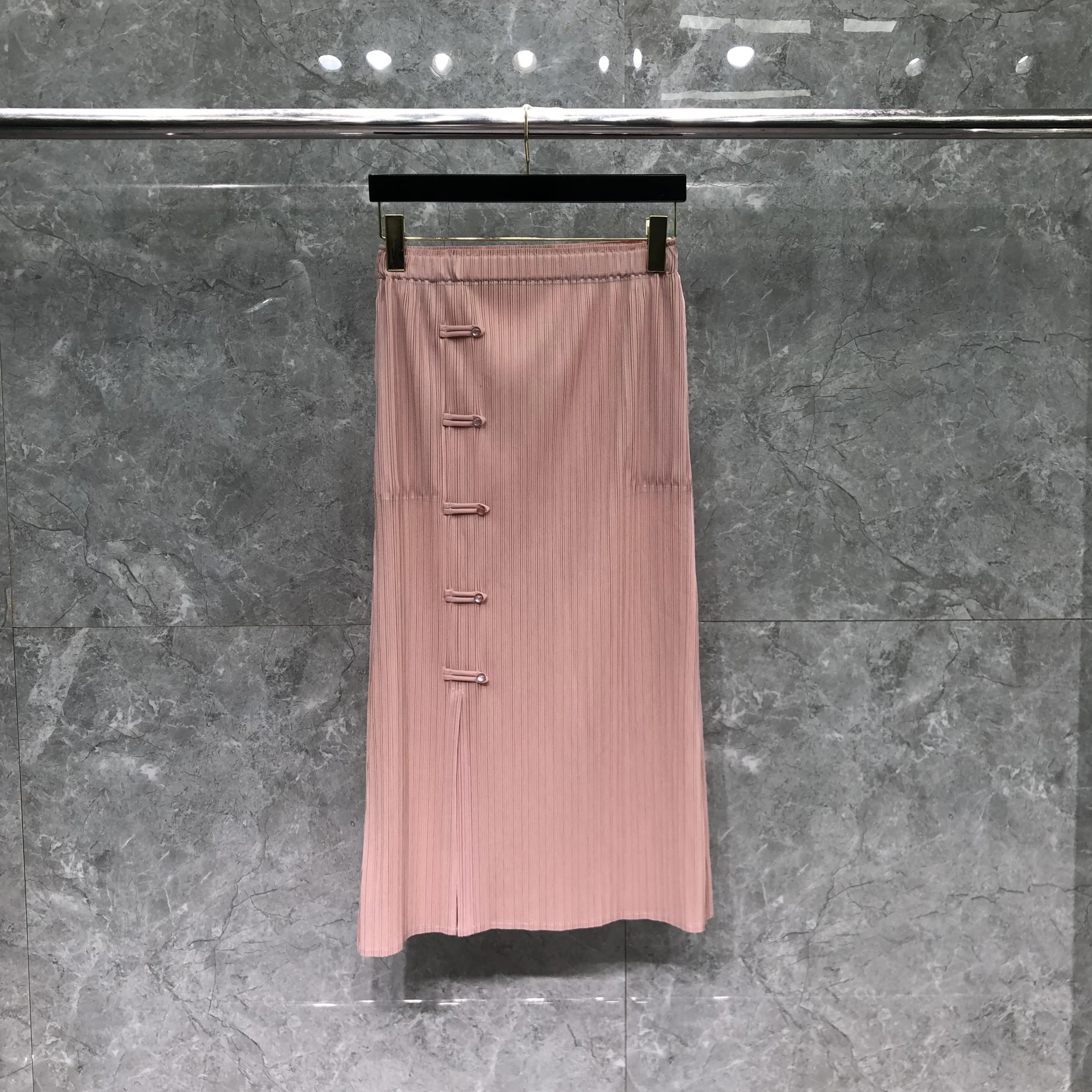 

Women's Half Pink Skirt Summer Fashion New Y2K Miyake Pleated Skirt Fashion Women Hip Package Skirt