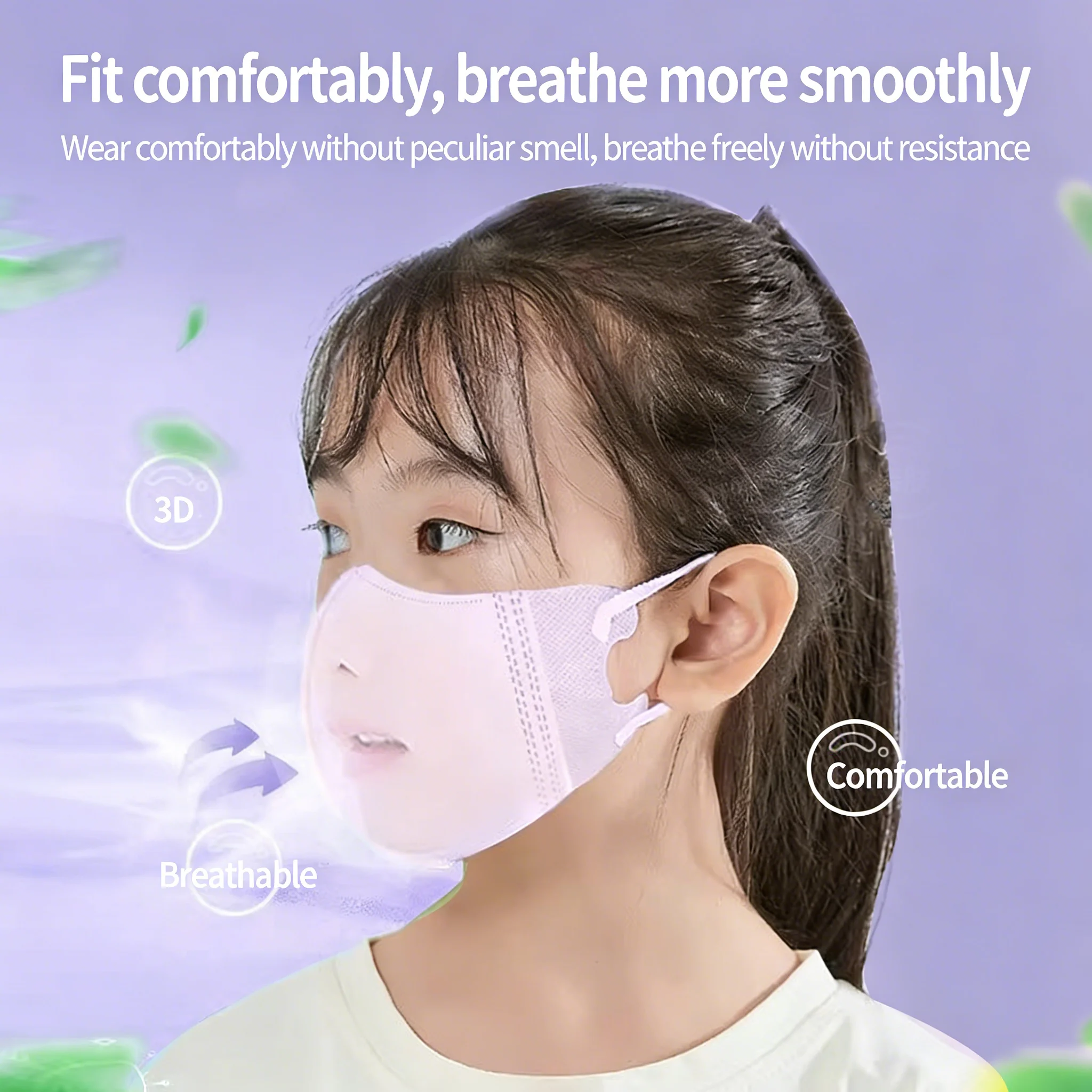Kids Disposable Face Masks Boys and Girls 3-Ply Masks Facial Cover with Elastic Earloops For Childcare Daily School Outdoor Use