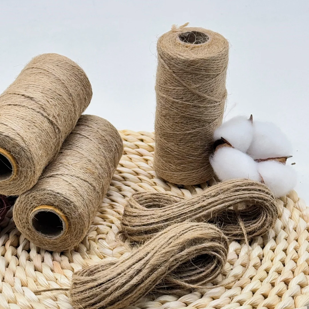 Corde de jute double épaisseur 2 mm x 100 m |   Ficelle torsadée sans produits chimiques pour la décoration de bouteilles à dérive, attache de plantes de jardin, emballage cadeau