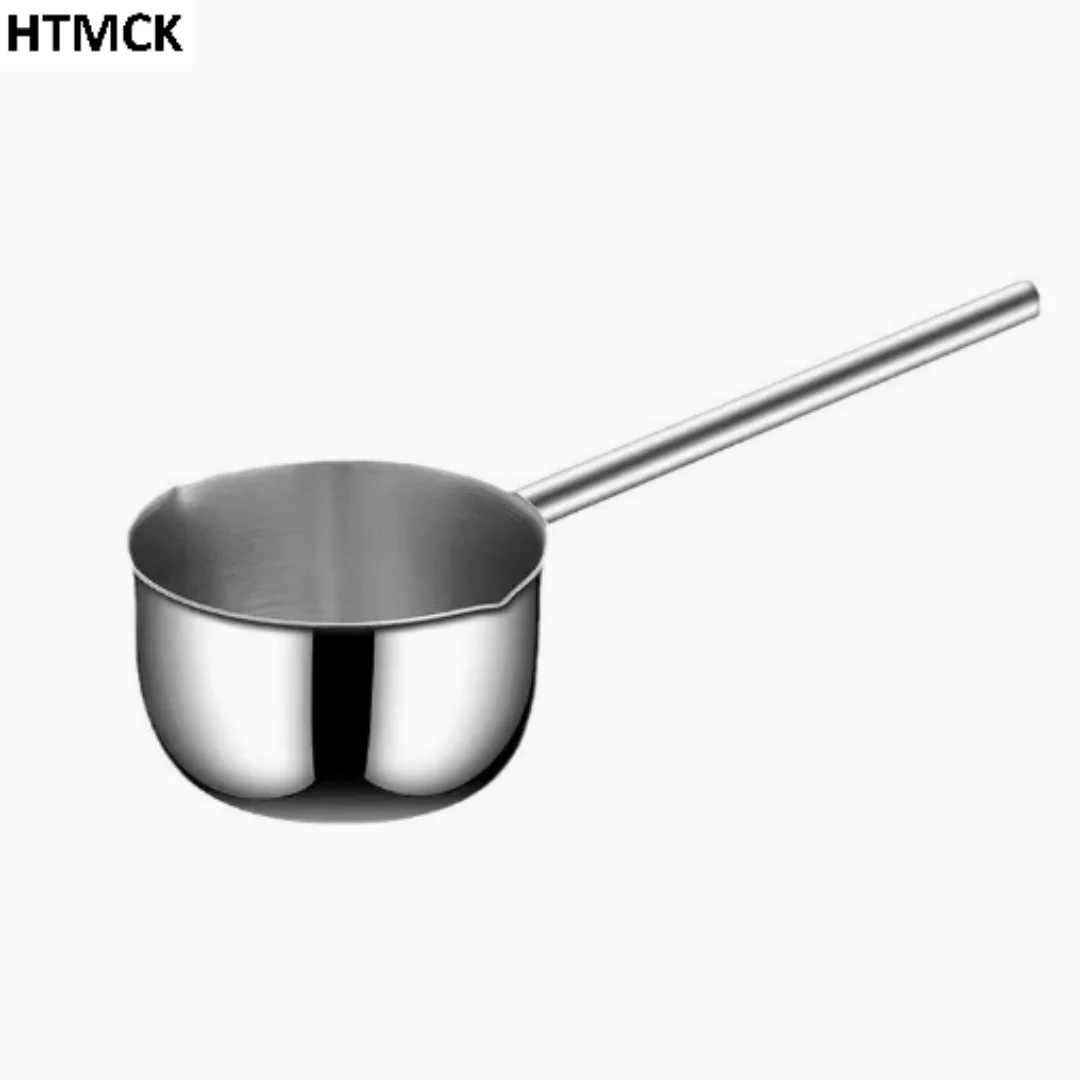 HTMCK Long Handle Anti-scald Stainless Steel Hot Oil Spoon Anti-splash Pouring Oil Small Kitchen Pot