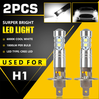 2Pcs H1 LED Car Lights H3 LED Bulb Xenon White light Atuo Lamps For Car Headlight Bulbs 12V 24V 50W lighting Fog Lamps