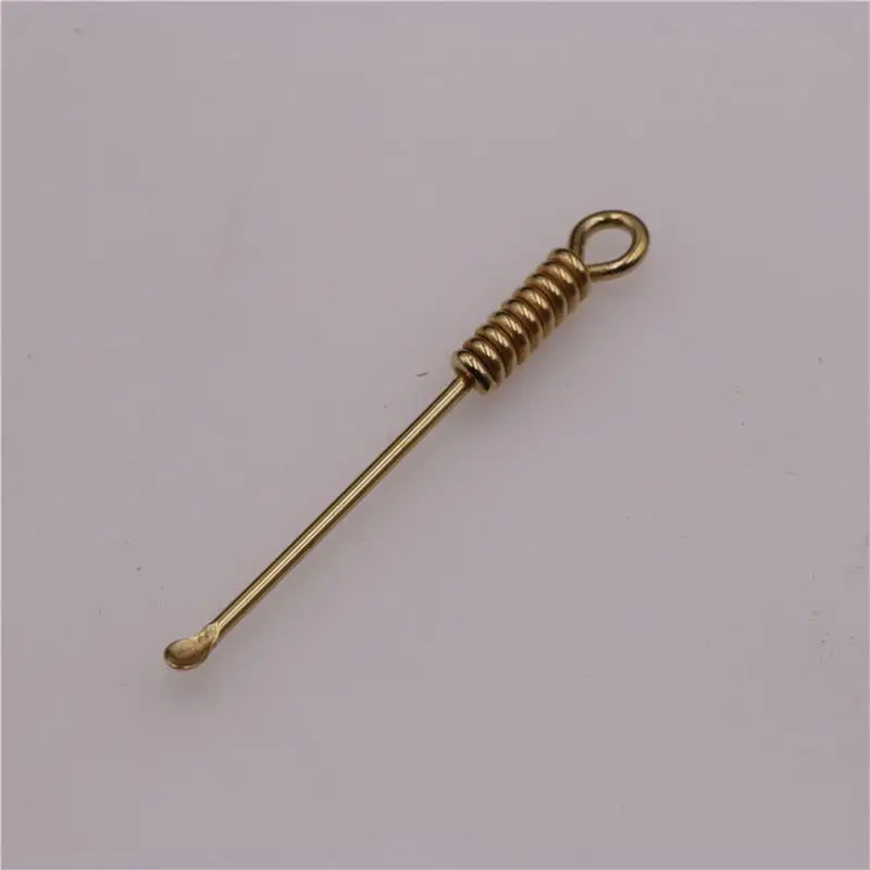 مزيل شمع الأذن أداة تنظيف الأذن عناصر تنظيف صغيرة النحاس Earpick الصحة الأذن الرعاية لوازم منتج مفيد الرجعية Rass الأذن مغرفة #4