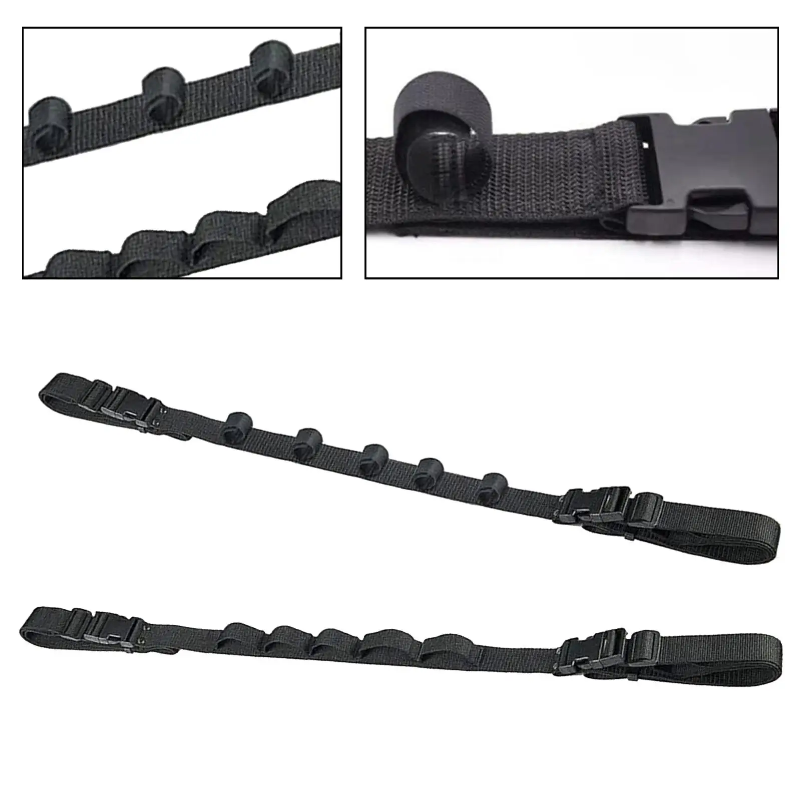 2 Pieces Fishing Pole Rack Belt Strap Easy to Install Fishing Pole Storage Strap