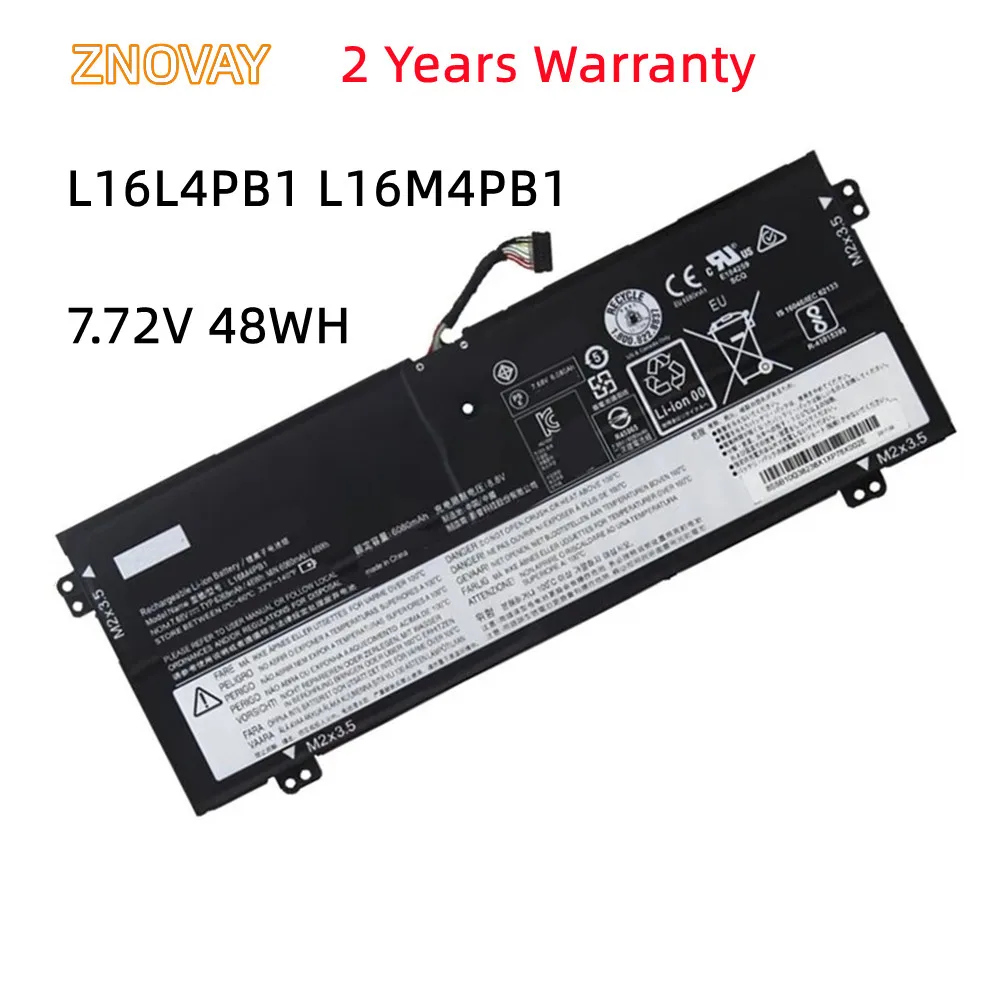 

ZNOVAY L16L4PB1 L16M4PB1 Laptop Battery For Lenovo Yoga 720-13IKB 13IKBR 15IKB Yoga 730-13IKB L16C4PB1 5B10M52739 7.68V 48Wh