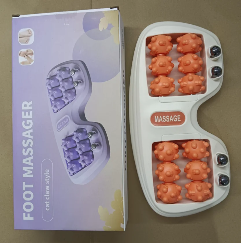 

Ролик-массажер для ног, портативный двойной массажный ролик для ног, точечный массаж, подошвенный фасциит, облегчение боли, расслабляющий ролик