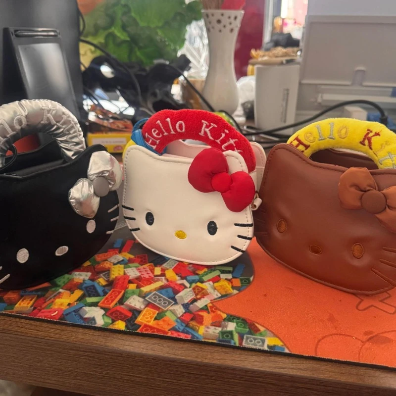 Novo kawaii sanrio olá kitty bonito dos desenhos animados crossbody saco mini menina portátil bolsa de ombro presente da menina