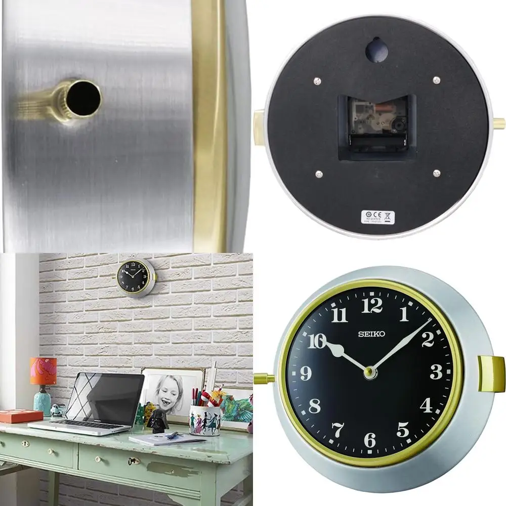 

Heritage-Style Aluminum Wall Clock, Black, 8 x 8.74